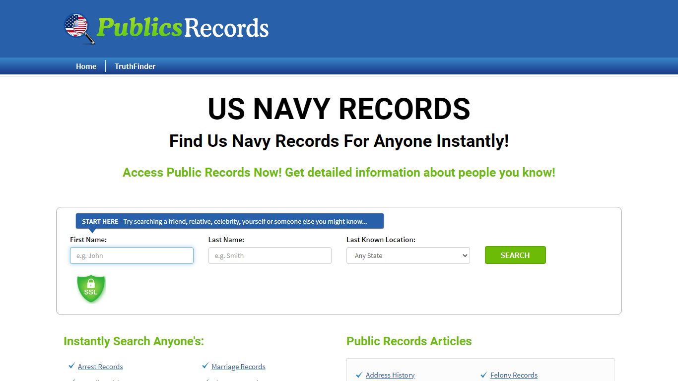 Find Us Navy Records For Anyone Instantly!